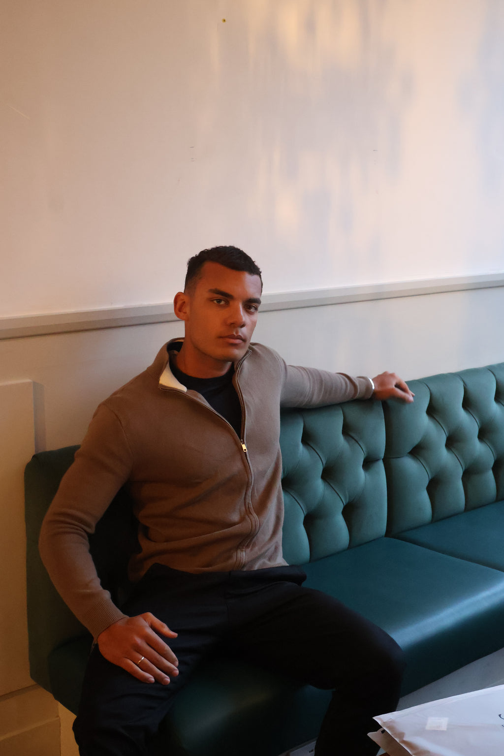 Napoli | Men's Cotton Long Sleeve Zip Cardigan