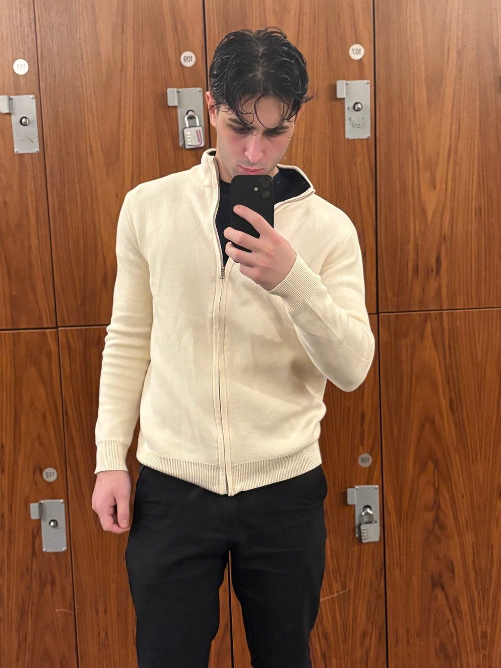 Napoli | Men's Cotton Long Sleeve Zip Cardigan