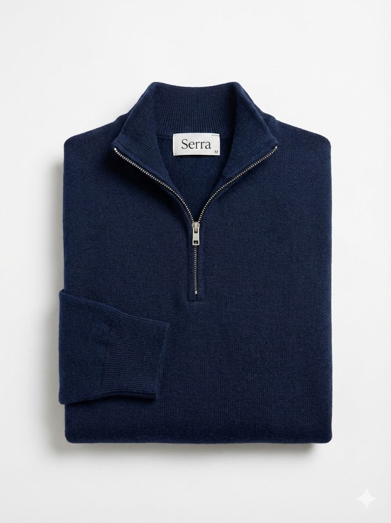 Milan | Men's Quater Zip 100% Cashmere