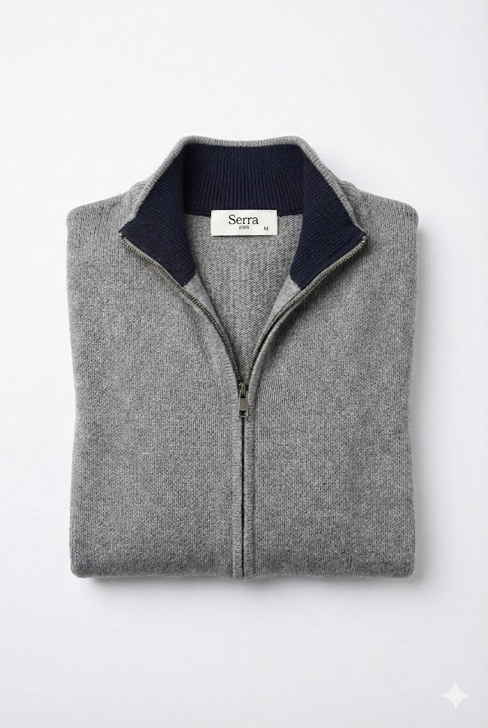 Napoli | Men's Cotton Long Sleeve Zip Cardigan