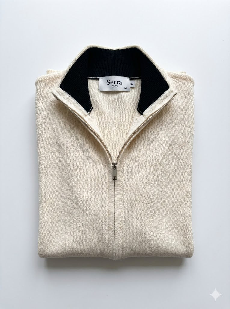 Napoli | Men's Cotton Long Sleeve Zip Cardigan